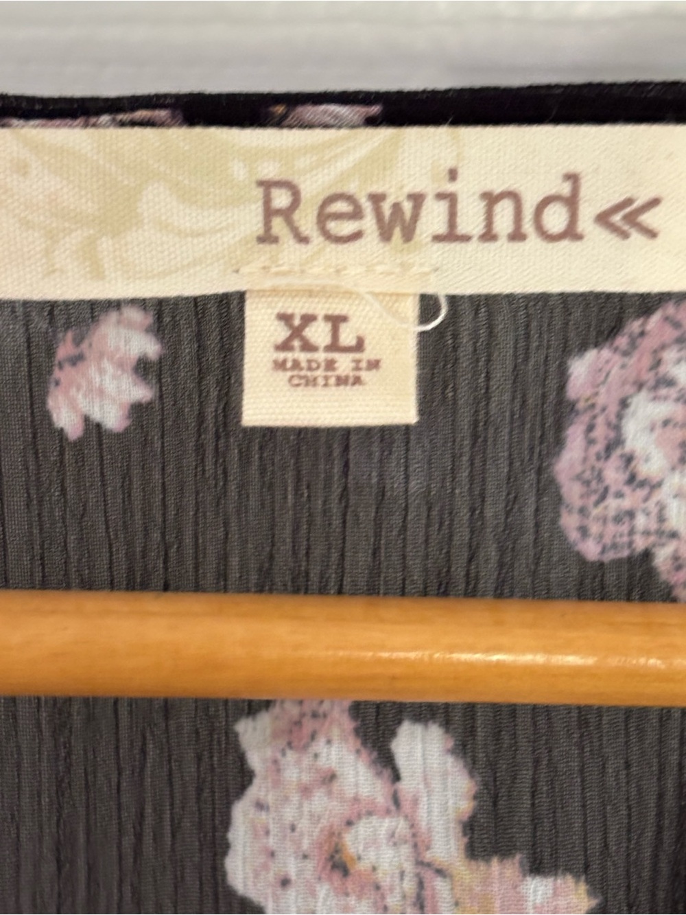 Rewind Floral Open Front Crochet Trim Kimono Cardigan XL - Picture 5 of 8